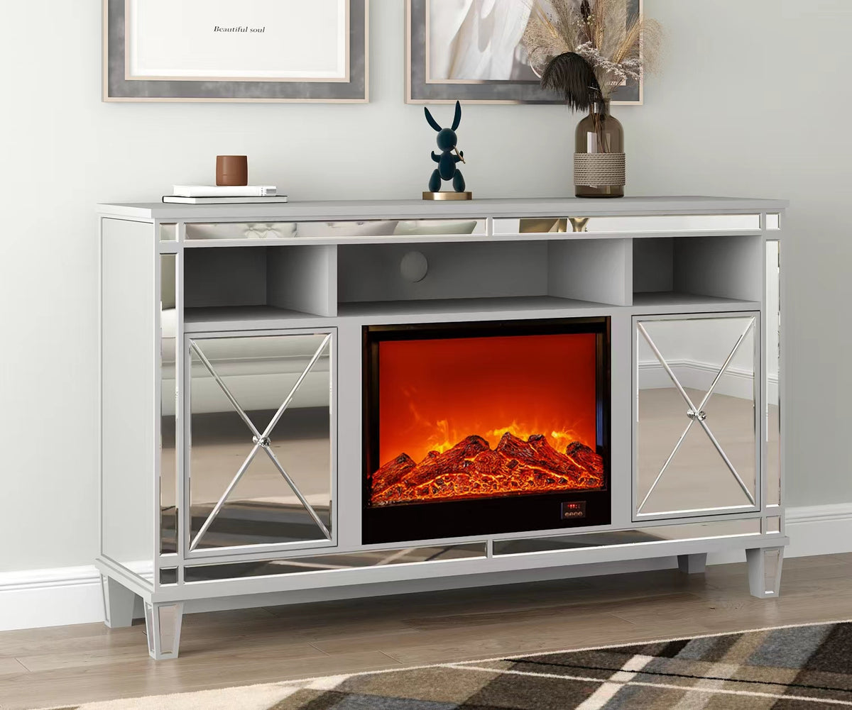 Meuble Tv Cheminee Spezia 150X40X90Cm