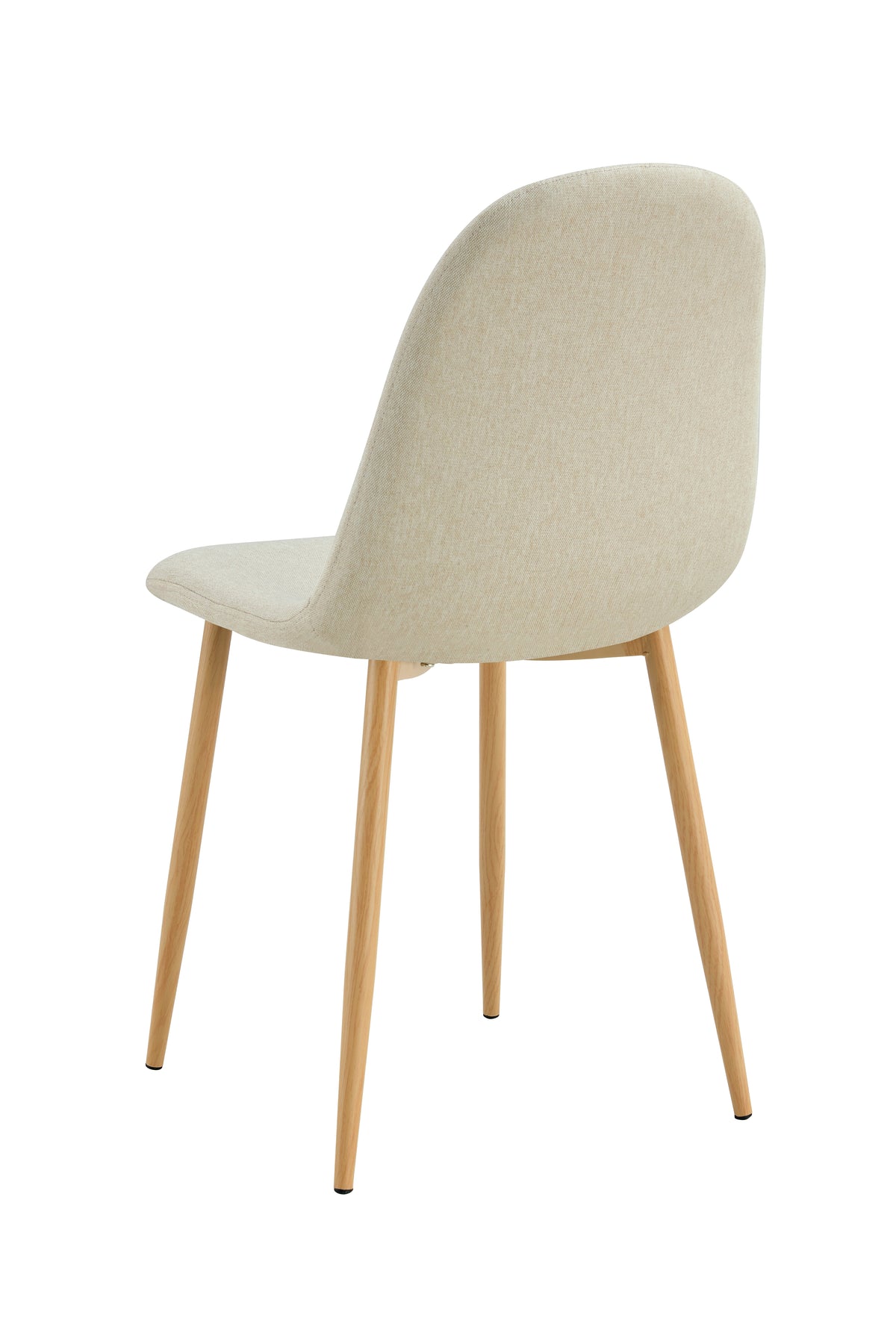 Chaise Scandinave Pied Bois Tissu - Beige