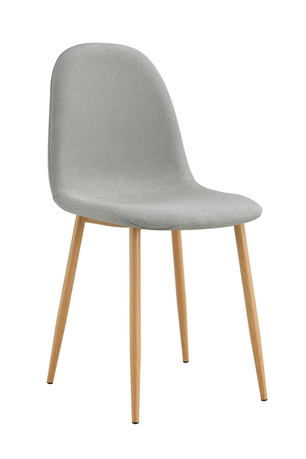 Chaise Scandinave Pied Bois Tissu - Gris