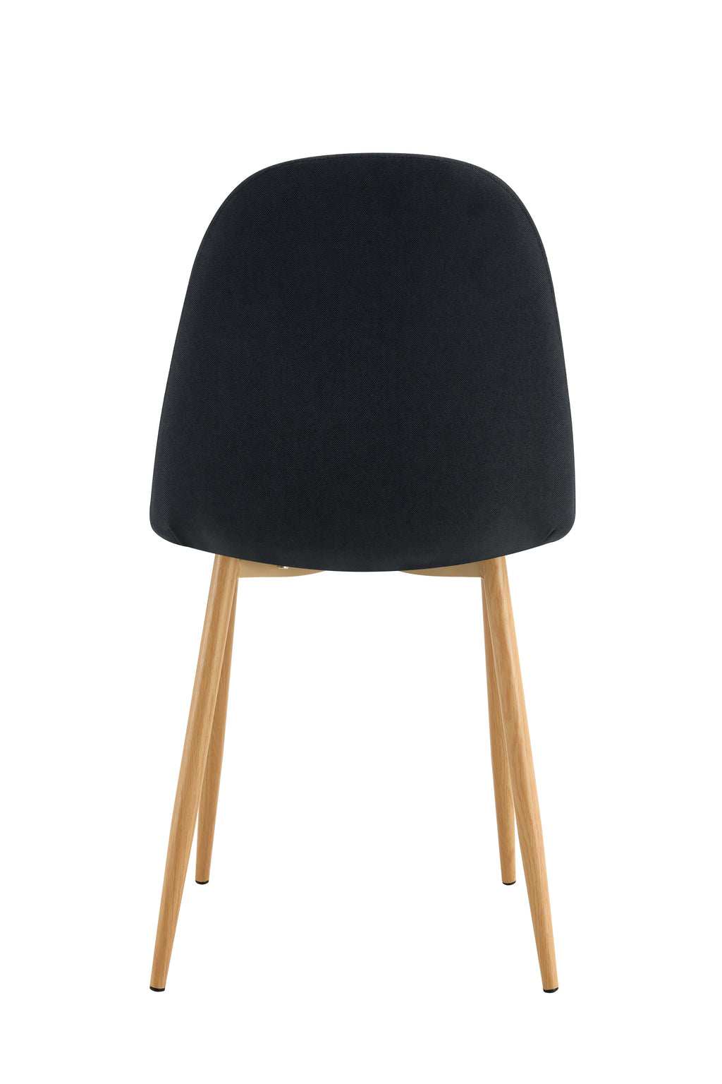 Chaise Scandinave pieds Bois Tissu Noir noir