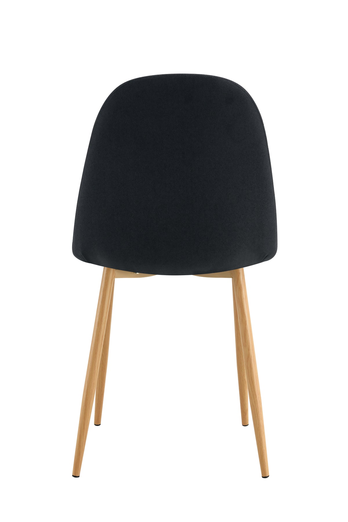 Chaise Scandinave pieds Bois Tissu Noir noir