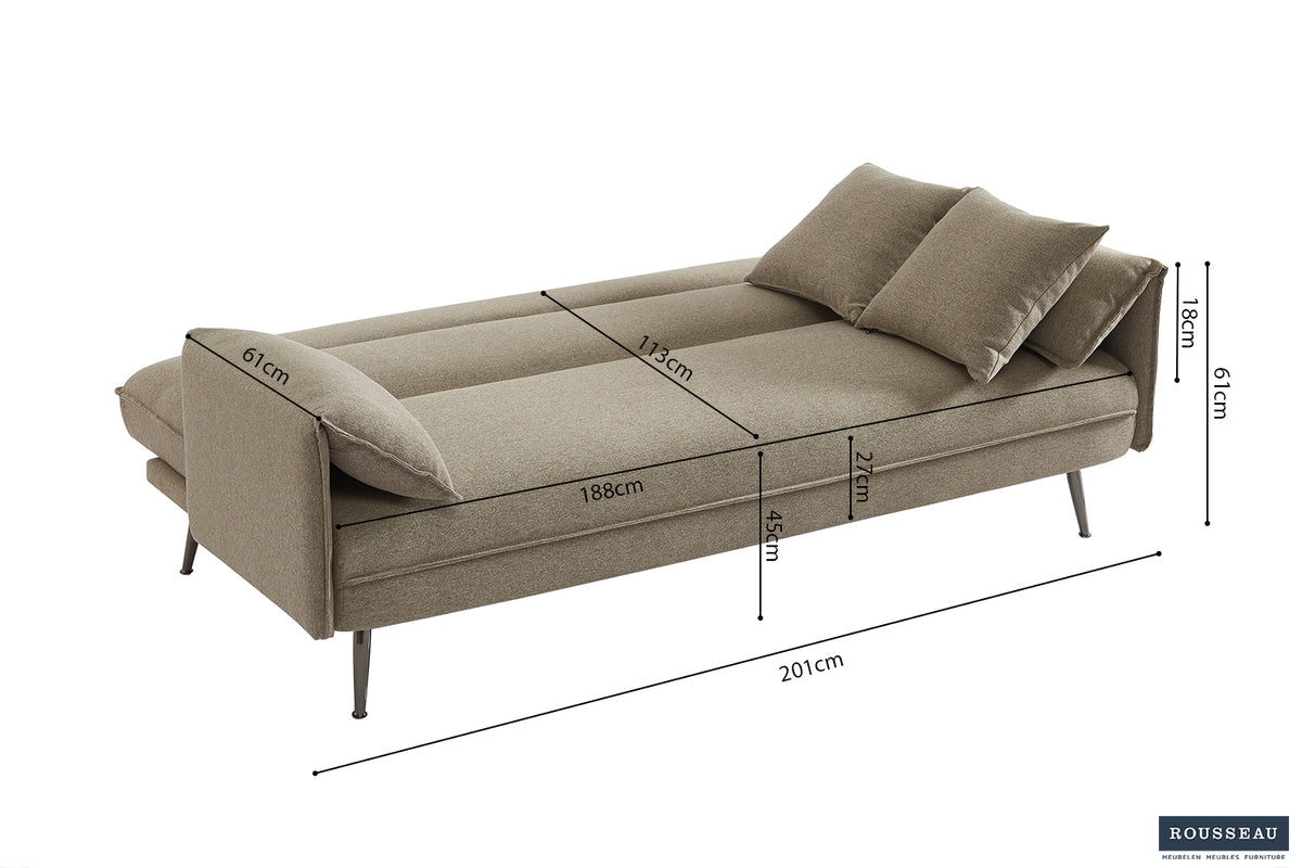 Canapé-lit Sivas Tissu Beige