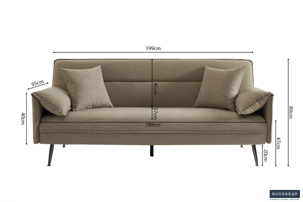Canapé-lit Sivas Tissu Beige