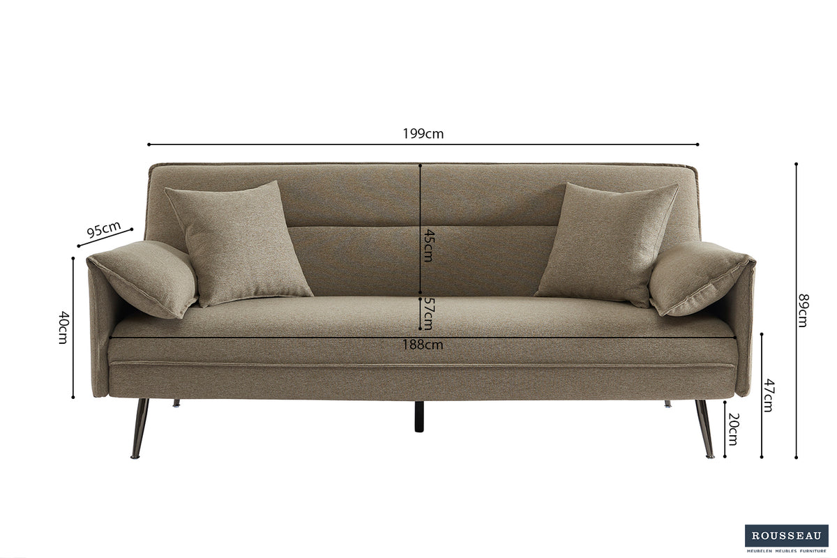 Canapé-lit Sivas Tissu Beige