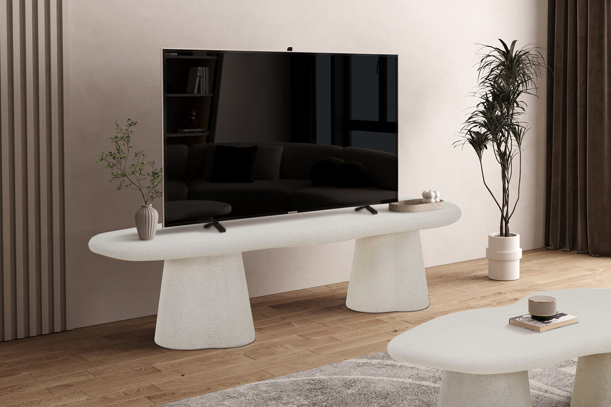 Meuble TV Faro 160 cm Organique Ciment