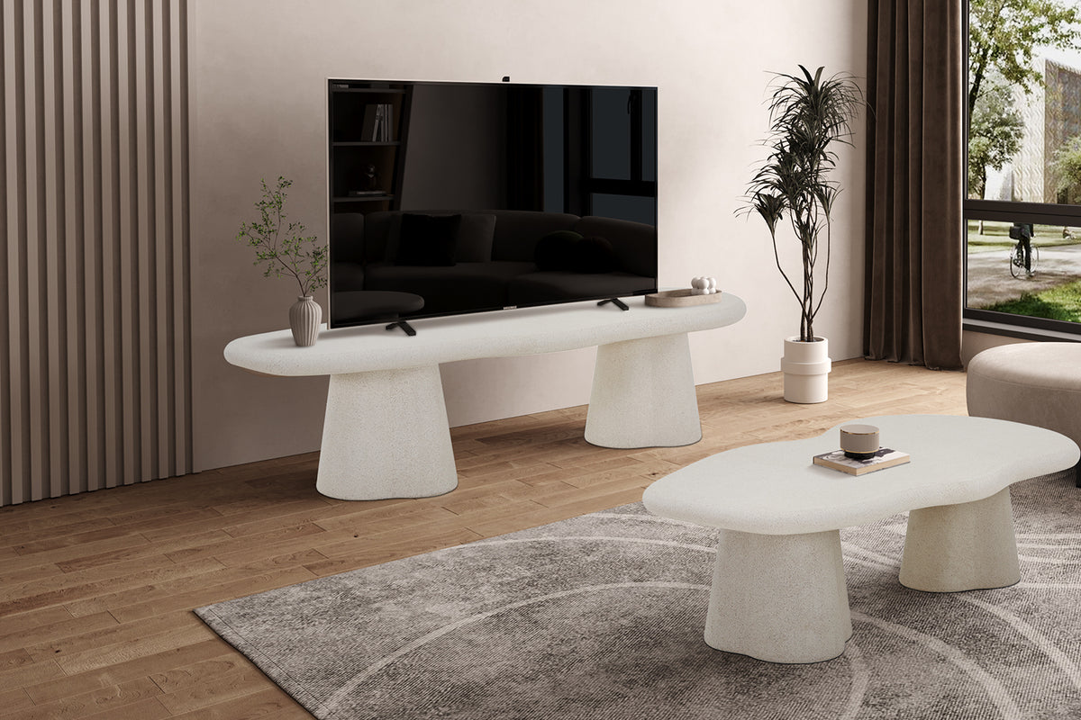 Meuble TV Faro 160 cm Organique Ciment