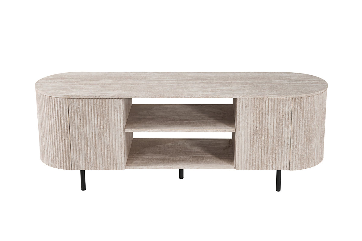 Meuble TV Lagos 160 cm effet travertin Beige