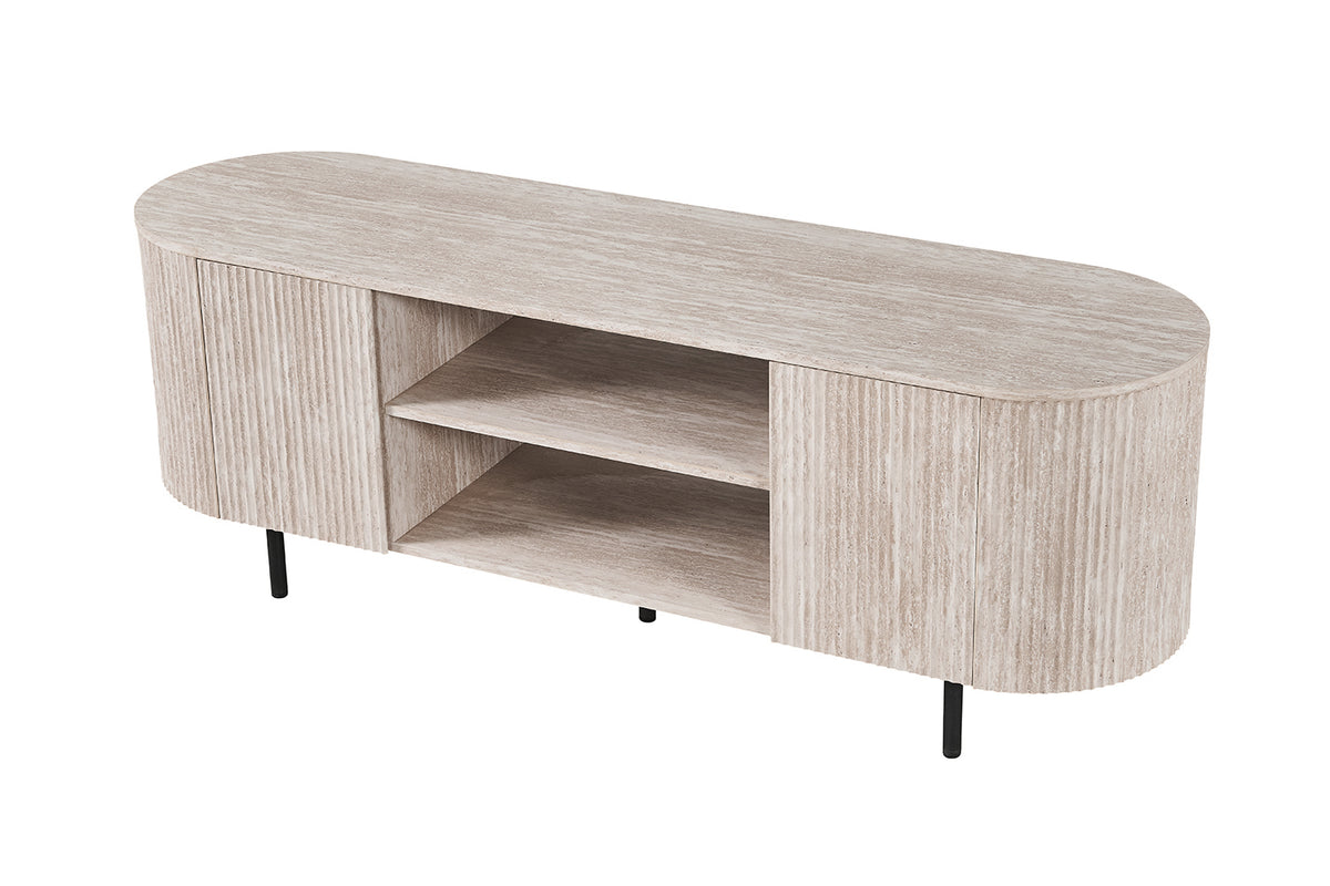 Meuble TV Lagos 160 cm effet travertin Beige