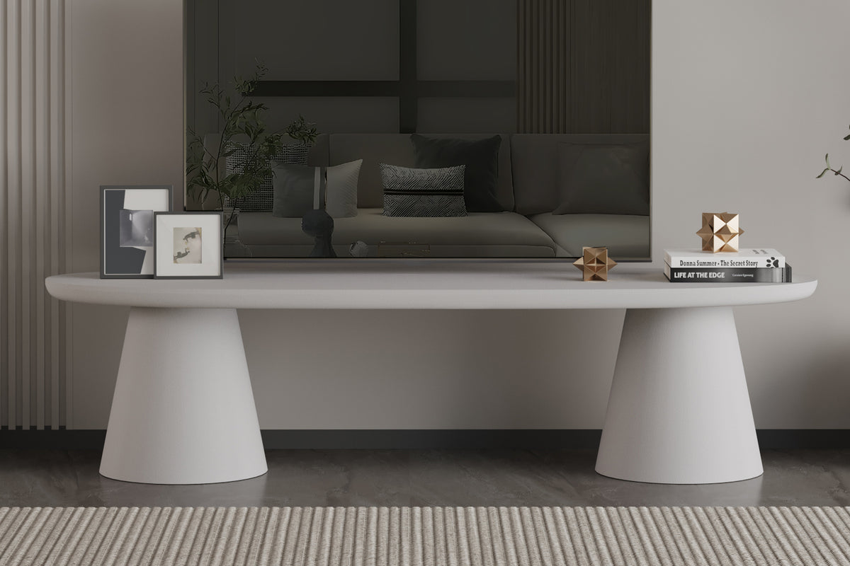 Meuble TV Tavira 160 cm Ciment Ecru