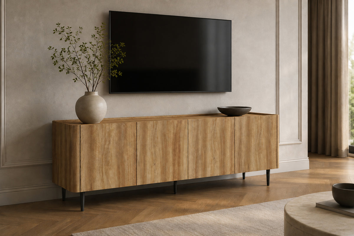 Meuble TV Kyoto 170 cm effet chêne Naturel