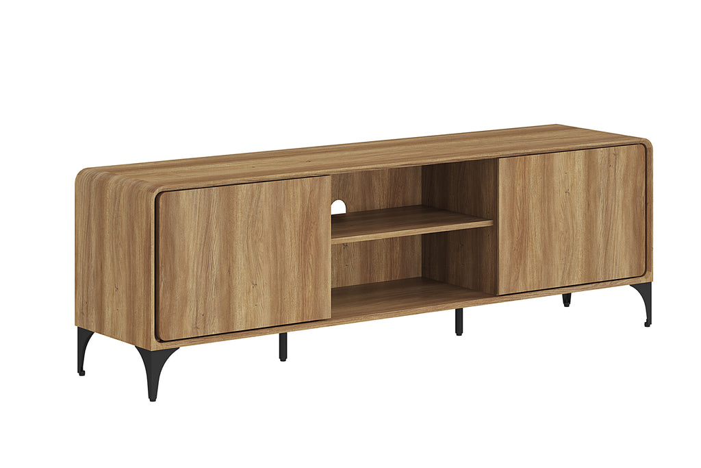 Meuble TV Florence 170 cm effet chêne Naturel