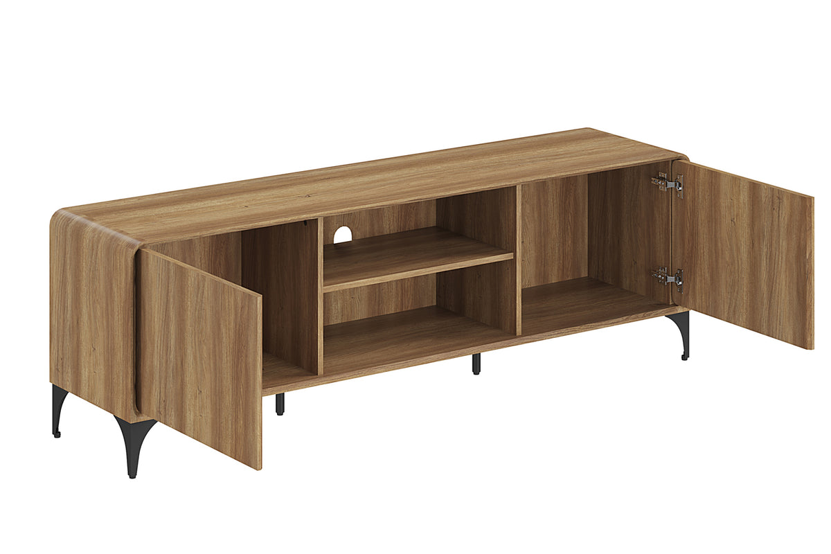 Meuble TV Florence 170 cm effet chêne Naturel