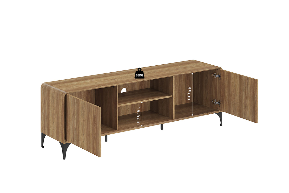 Meuble TV Florence 170 cm effet chêne Naturel