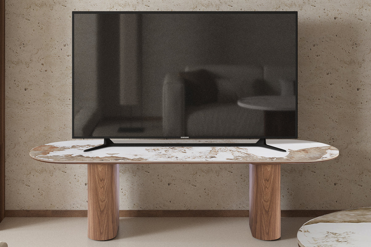Meuble TV Evora pierre brillante