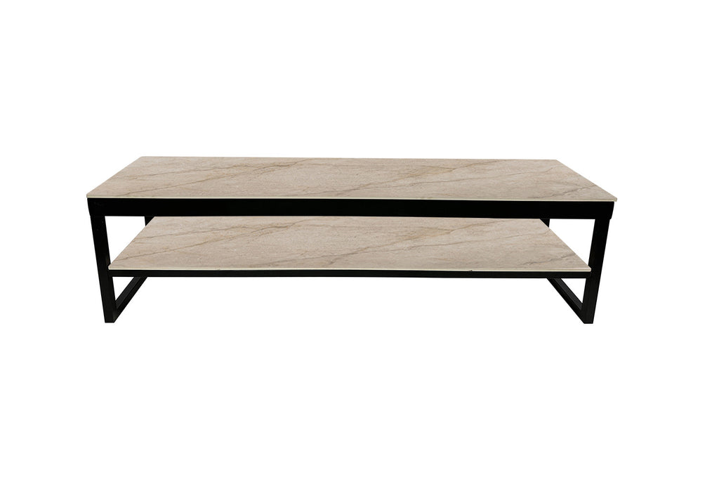 Meuble TV Axelle Pierre Brillante Shakspear Beige - vue 4