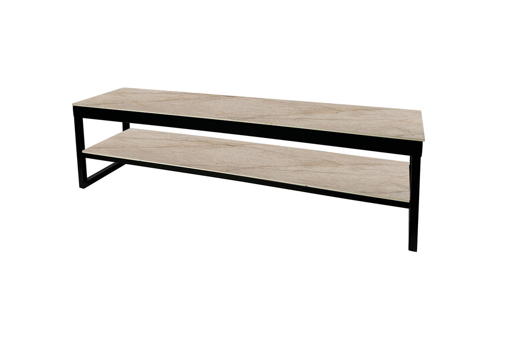 Meuble TV Axelle Pierre Brillante Shakspear Beige - vue 5