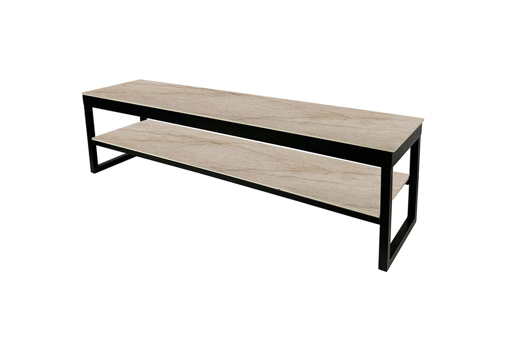 Meuble TV Axelle Pierre Brillante Shakspear Beige - vue 6