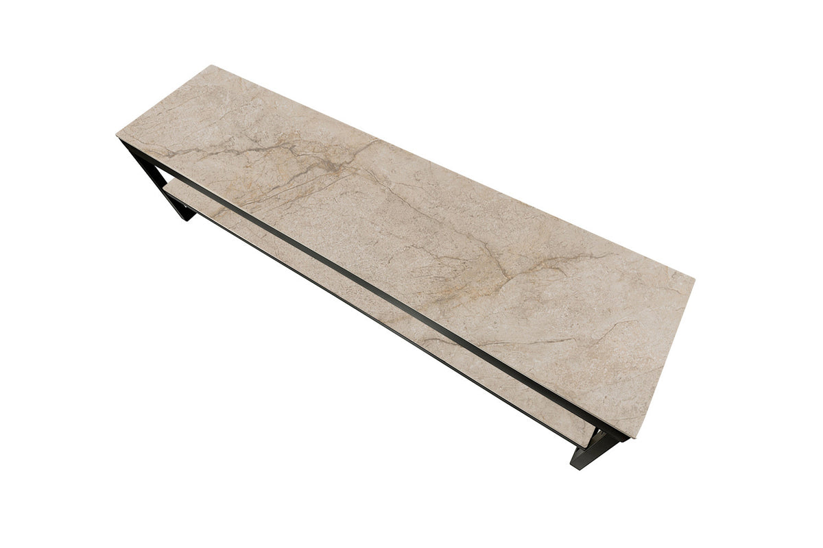 Meuble TV Axelle Pierre Brillante Shakspear Beige - vue 7