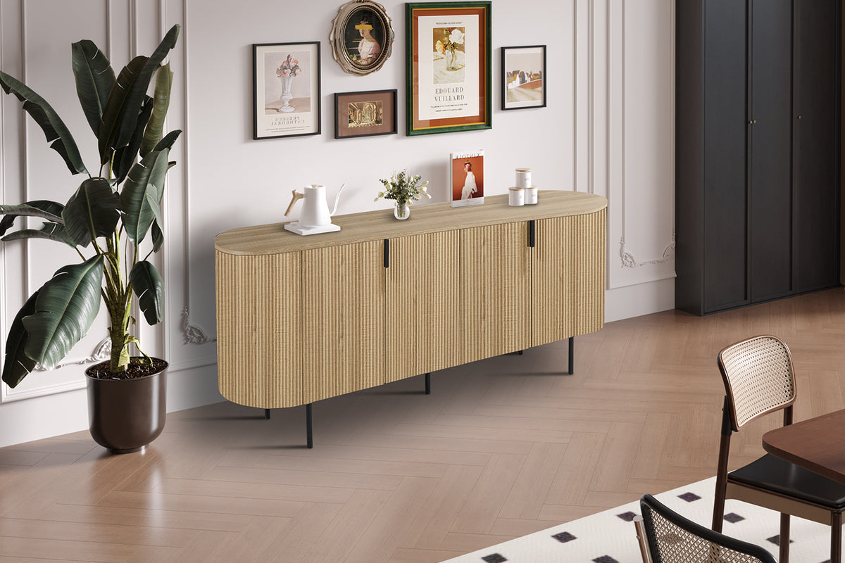 Bahut Lagos 200 cm effet chêne Naturel