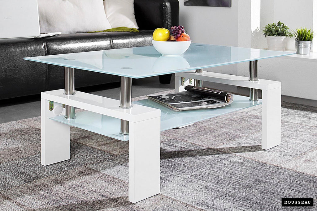 Table basse Alana Blanc laqué