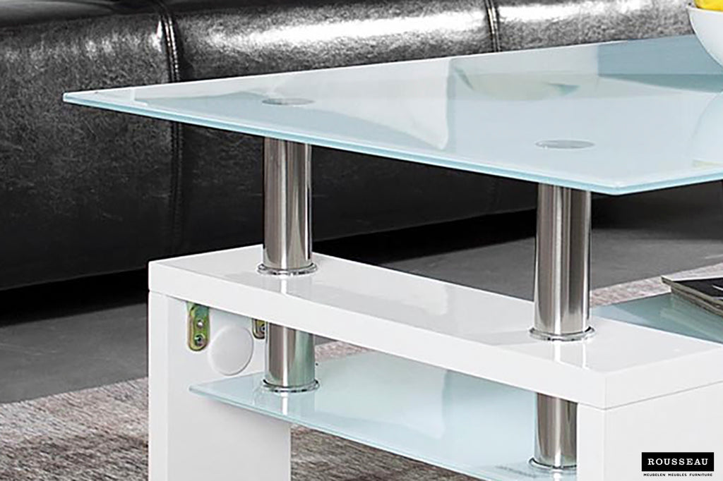 Table basse Alana Blanc laqué