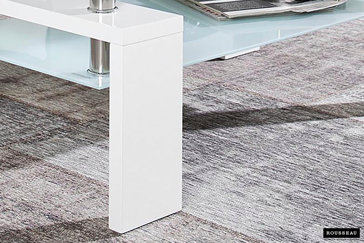 Table basse Alana Blanc laqué