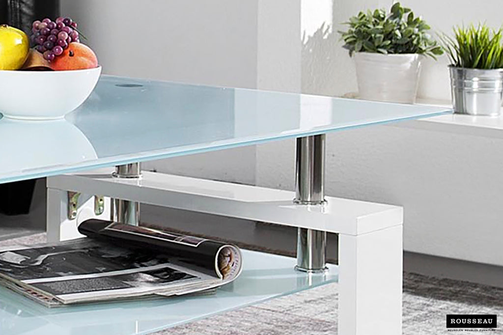 Table basse Alana Blanc laqué