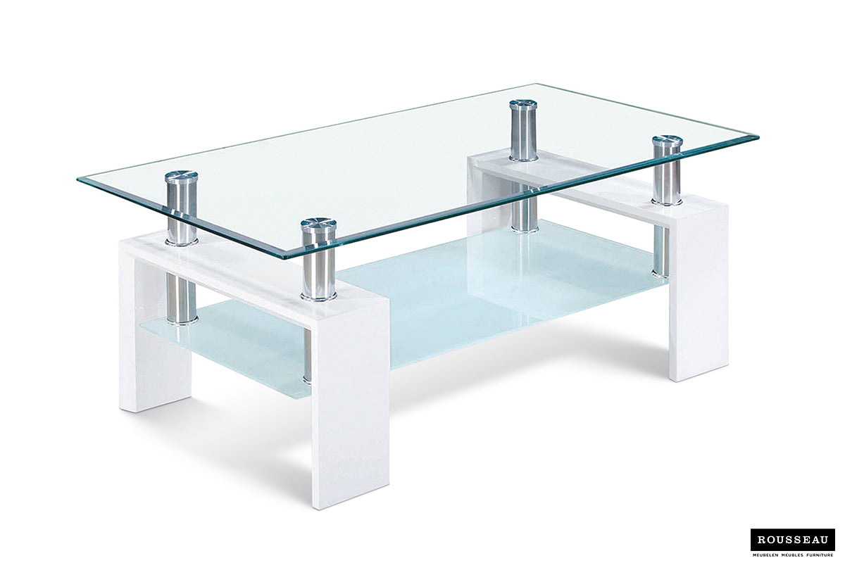 Table basse Alana Blanc laqué