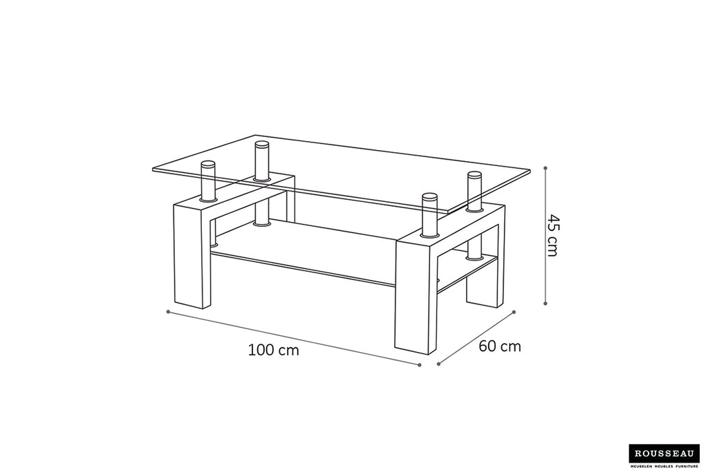 Table basse Alana Blanc laqué