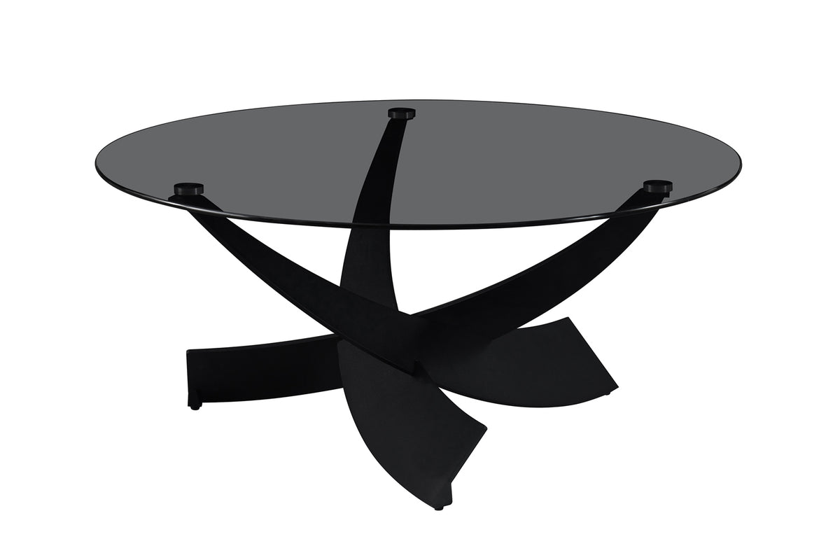 Table basse Weston Ronde Verre clair gris