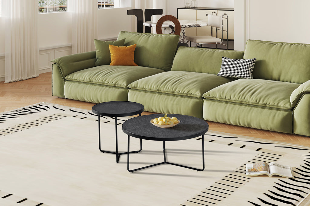 Table basse Melia Ronde Gris Verre