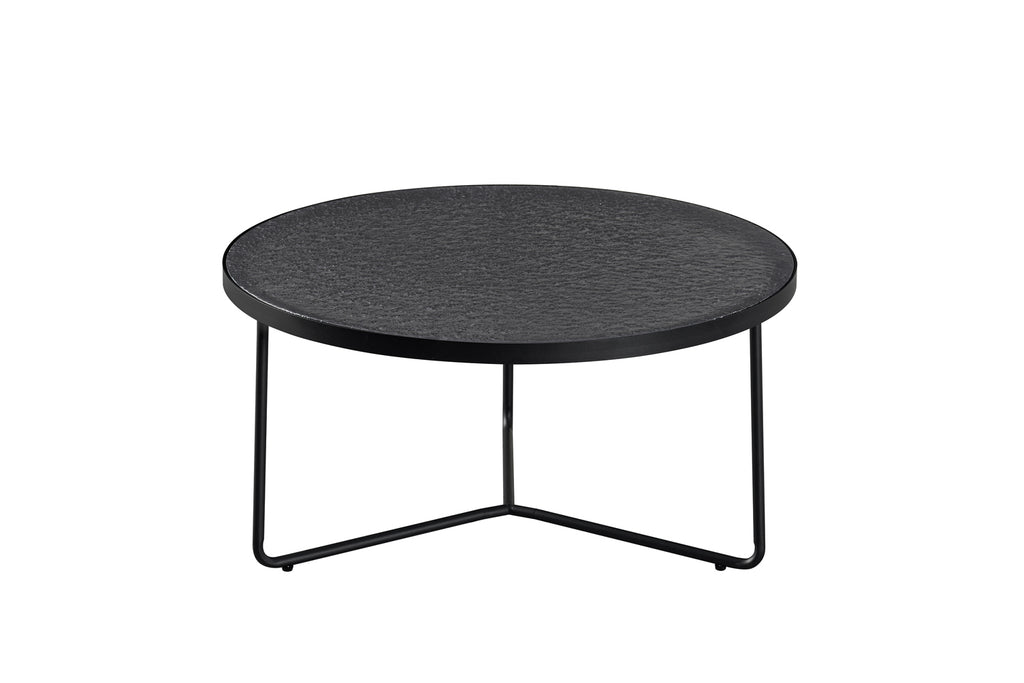 Table basse Melia Ronde Gris Verre