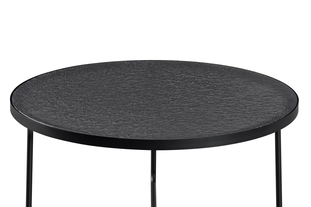 Table basse Melia Ronde Gris Verre