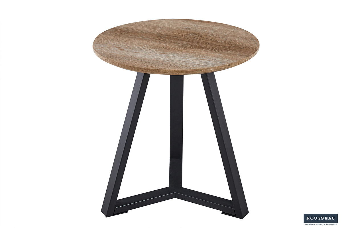 Table d'appoint Paso 2 effet chêne Vieilli