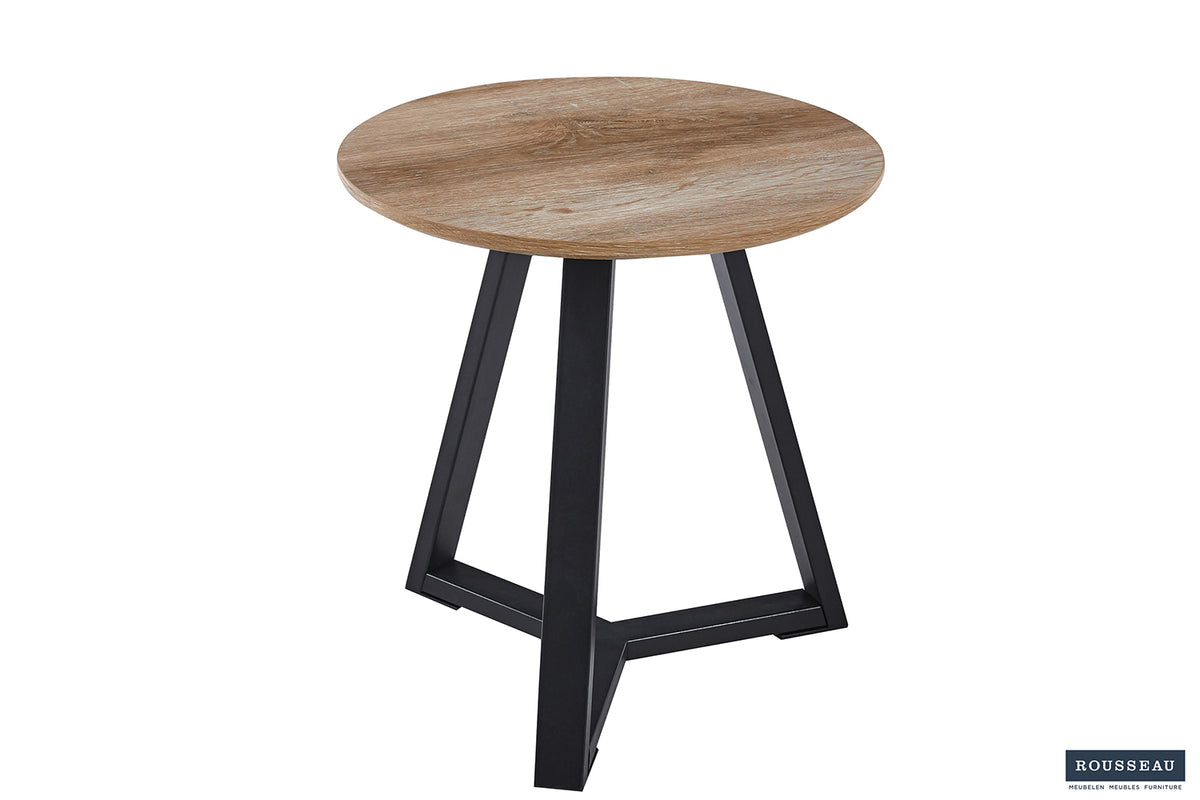 Table d'appoint Paso 2 effet chêne Vieilli
