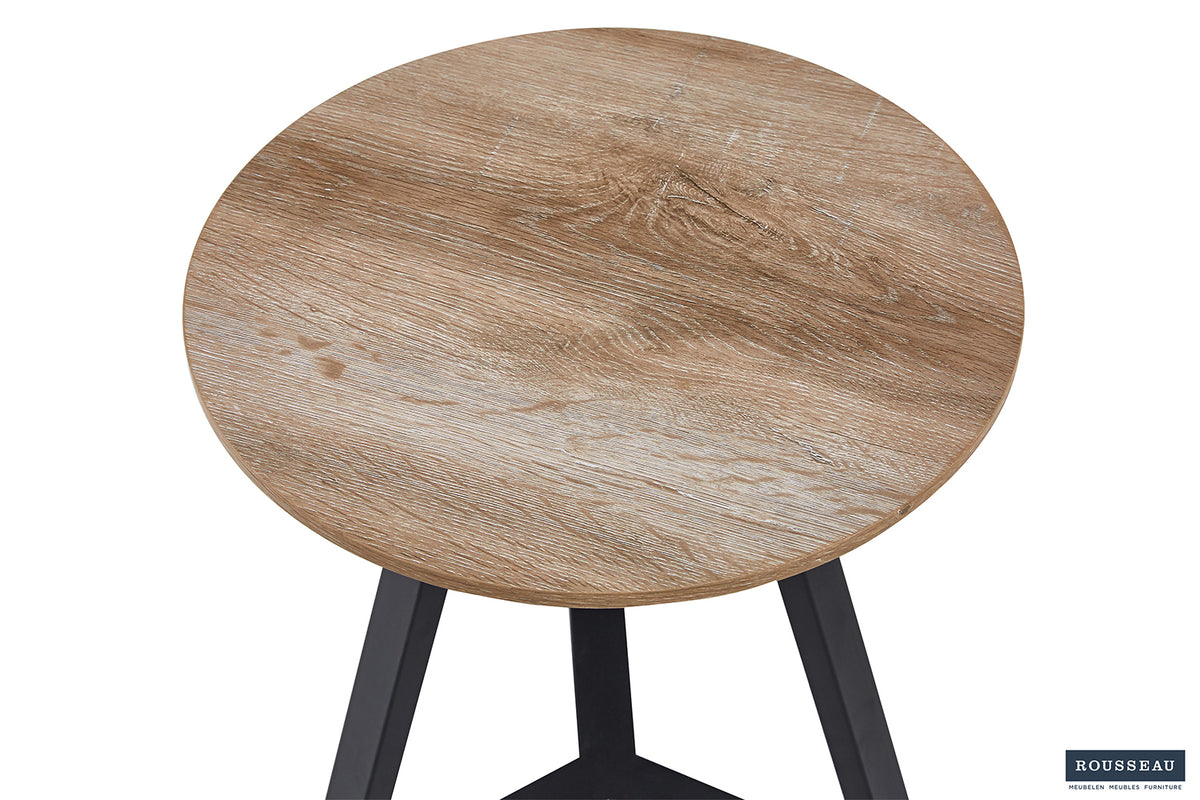 Table d'appoint Paso 2 effet chêne Vieilli