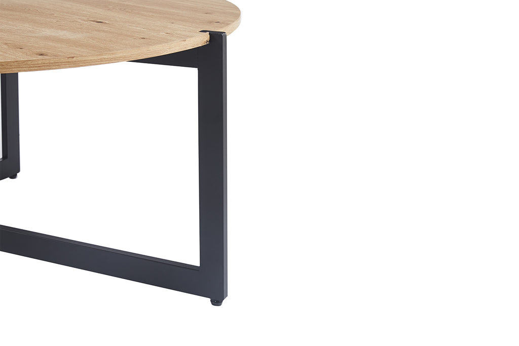 Lot de 2 Table basse Pola effet chêne vieilli