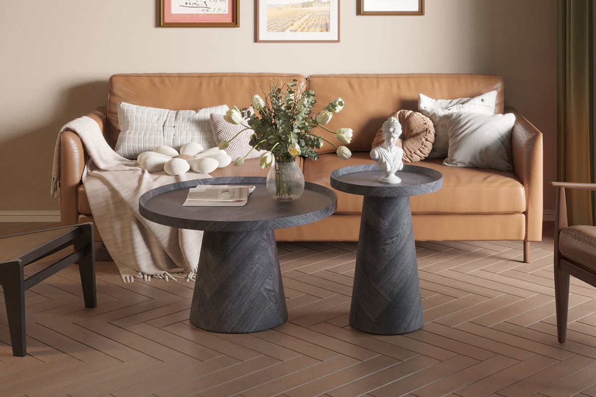 Table basse Manus 80 cm finition Gris foncé