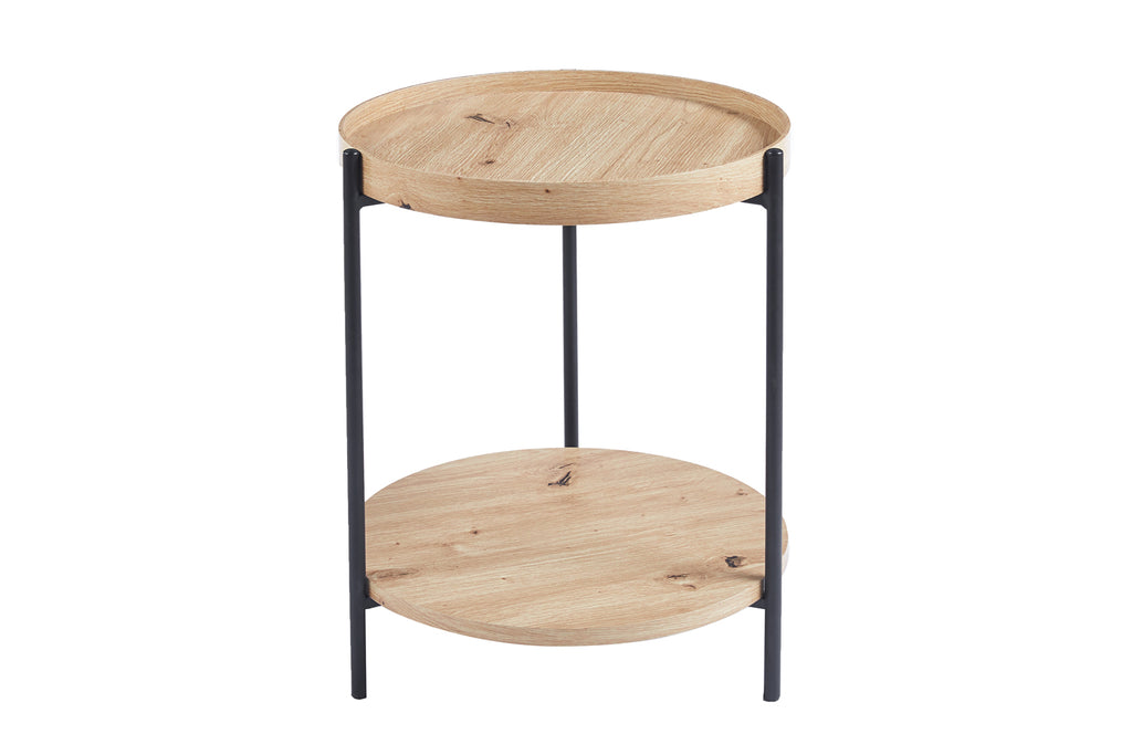 Table basse Dalina 45 cm effet chêne vieilli