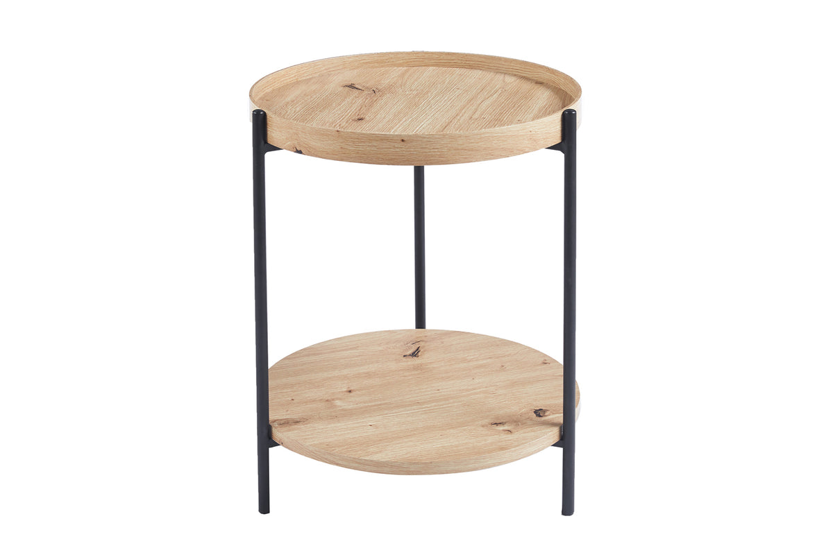 Table basse Dalina 45 cm effet chêne vieilli