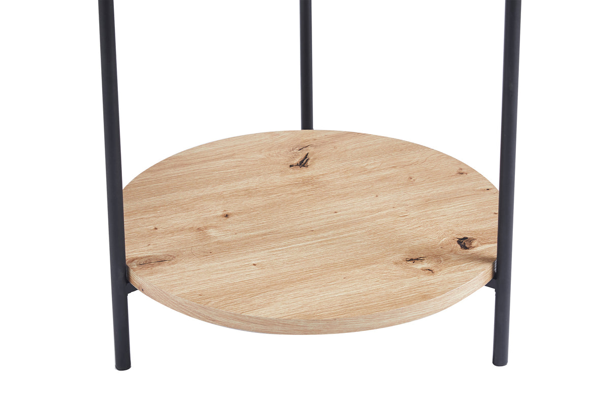 Table basse Dalina 45 cm effet chêne vieilli