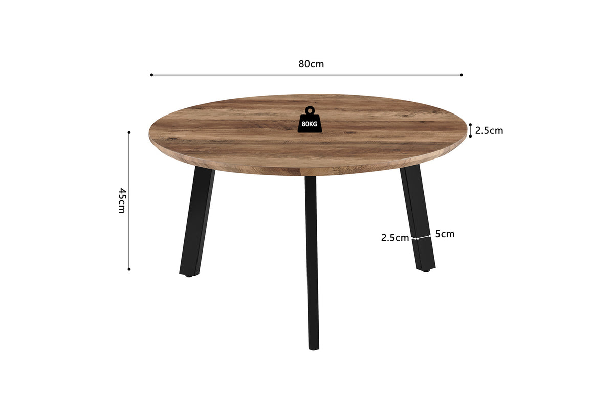 Lot de 2 Table basse Aziz effet manguier