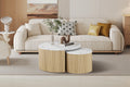 Table basse Rowan Ronde Décor Marbre Beige