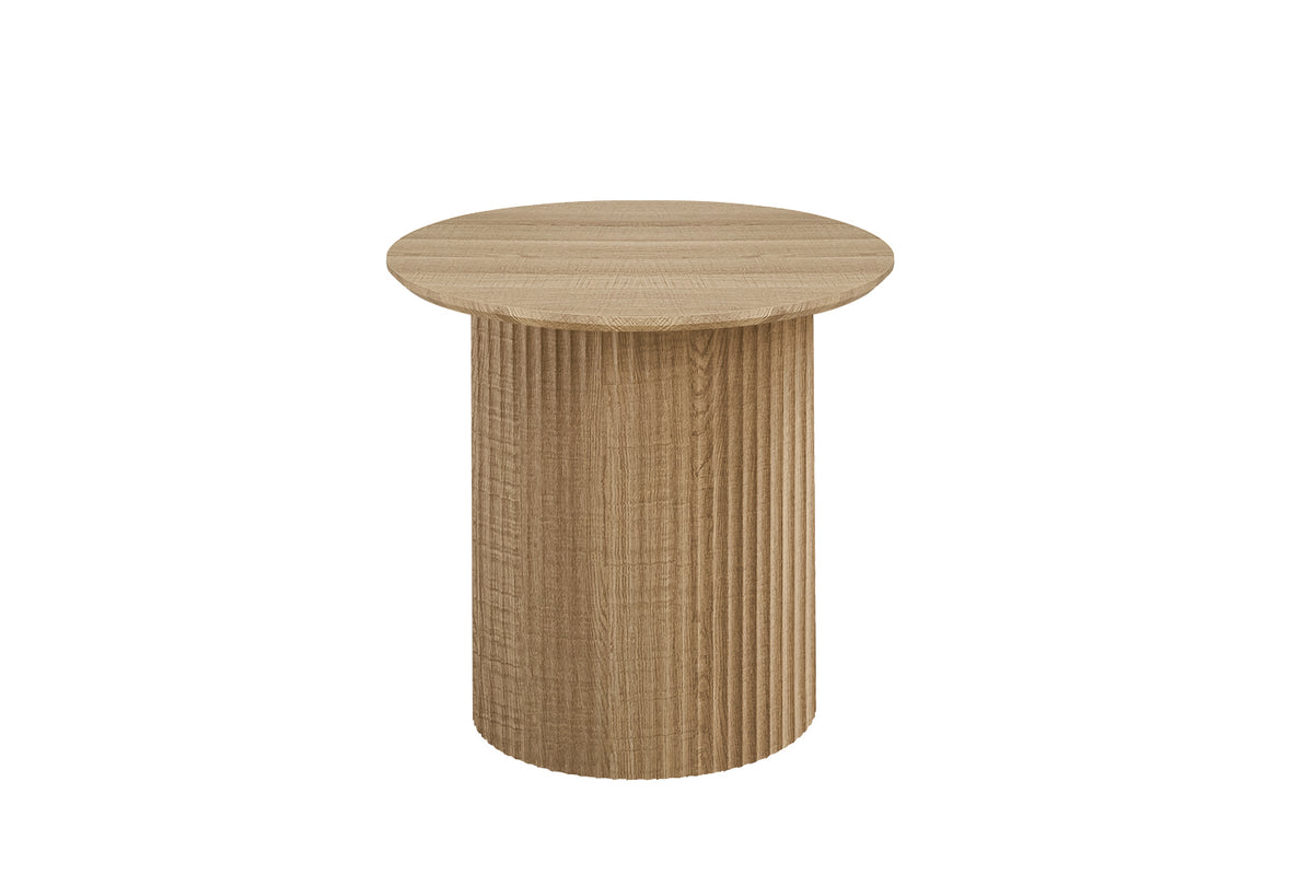 Table basse Lagos 50 cm Ronde effet chêne Naturel