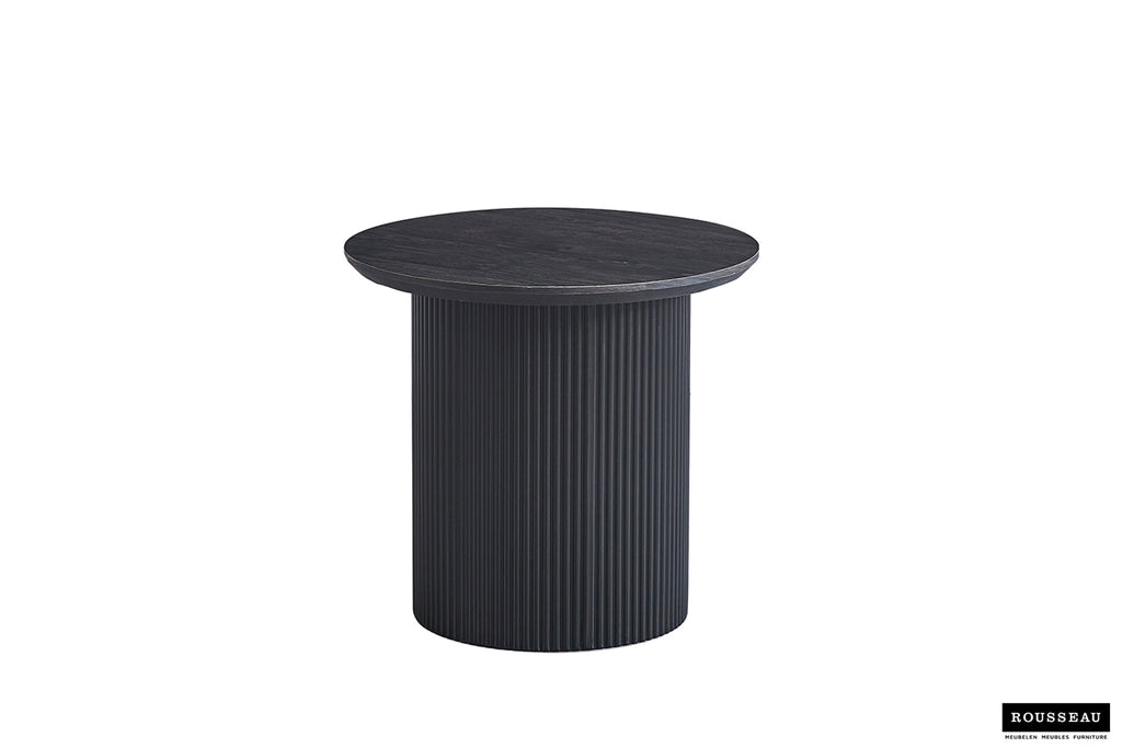 Table basse Lagos 50 cm Ronde finition Brun foncé