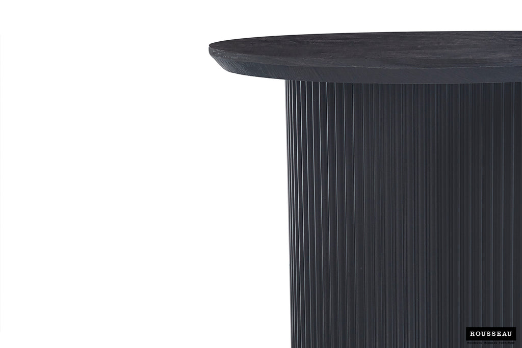 Table basse Lagos 50 cm Ronde finition Brun foncé