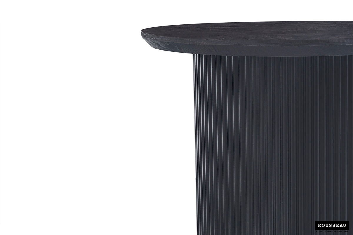Table basse Lagos 50 cm Ronde finition Brun foncé