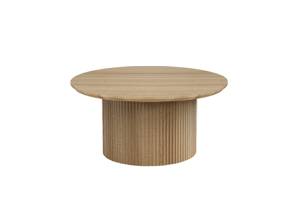 Table basse Lagos 80 cm Ronde effet chêne Naturel