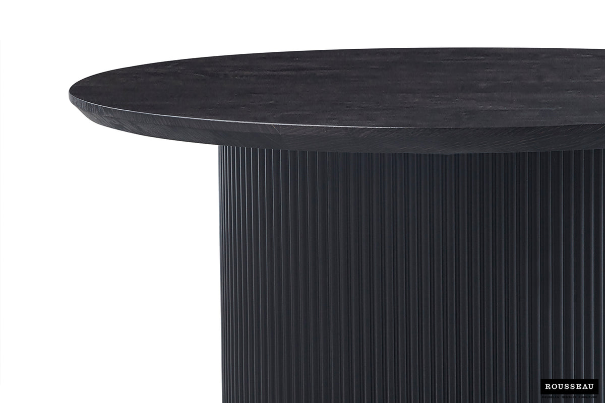 Table basse Lagos 80 cm Ronde finition Brun foncé