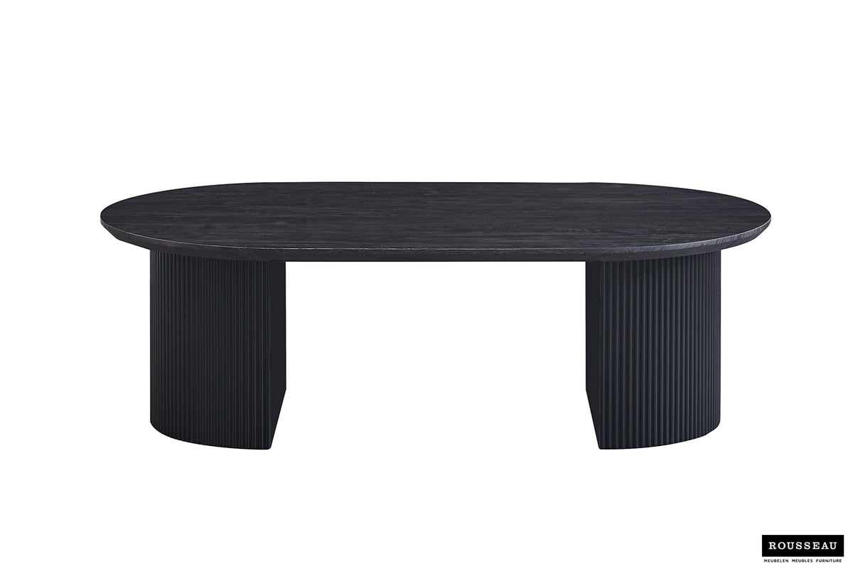 Table basse Lagos 120 cm Ovale finition Brun foncé